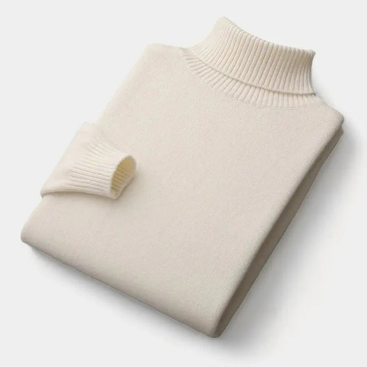 Men's Merino Wool Roll-Neck Sweater, Polished Winter Layer for Tailored Looks 4