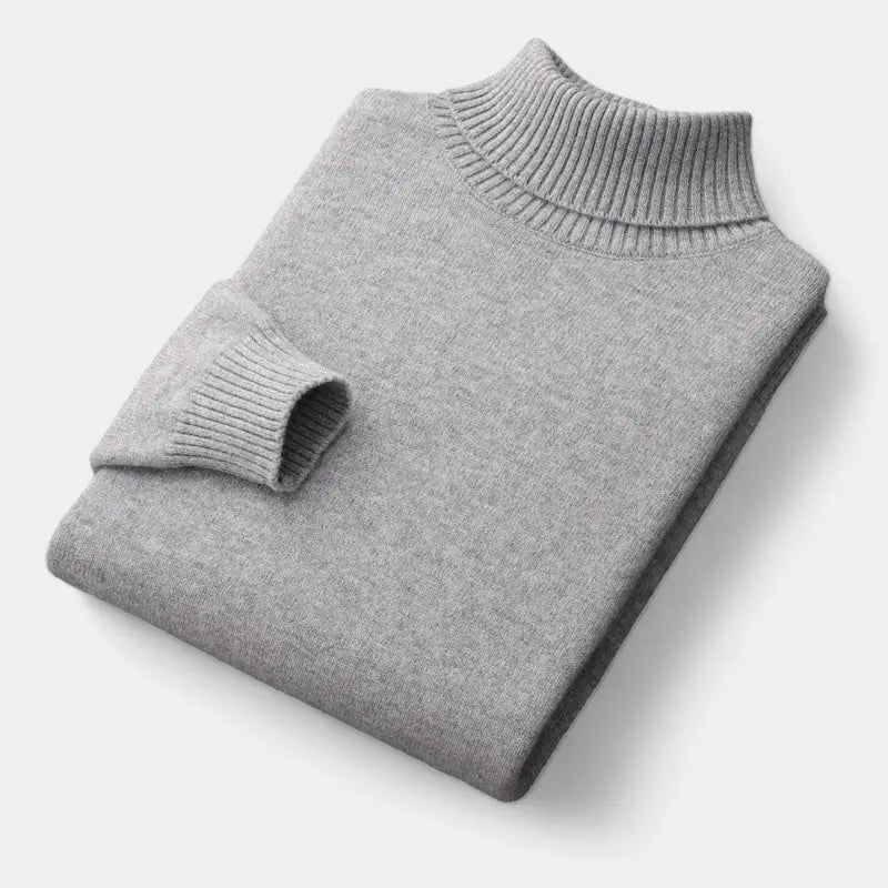Men's Merino Wool Roll-Neck Sweater, Polished Winter Layer for Tailored Looks 6