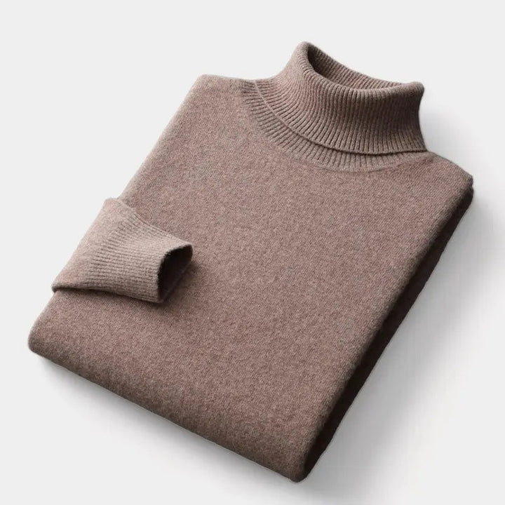 Men's Merino Wool Roll-Neck Sweater, Polished Winter Layer for Tailored Looks 9