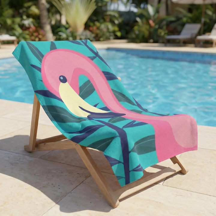 Lightweight Quick-Dry Beach Towel - Flaminga