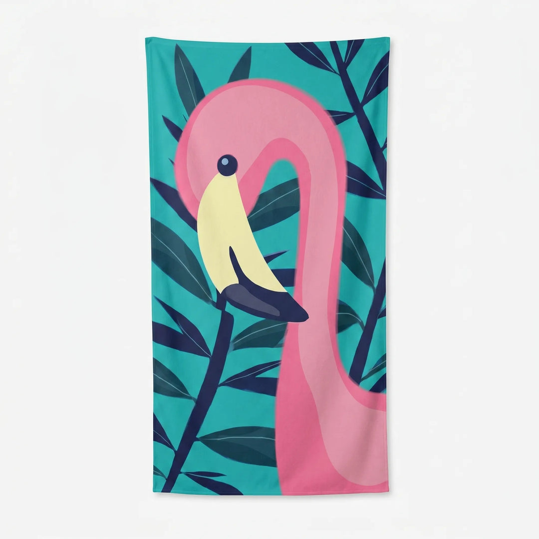 Lightweight Quick-Dry Beach Towel - Flaminga