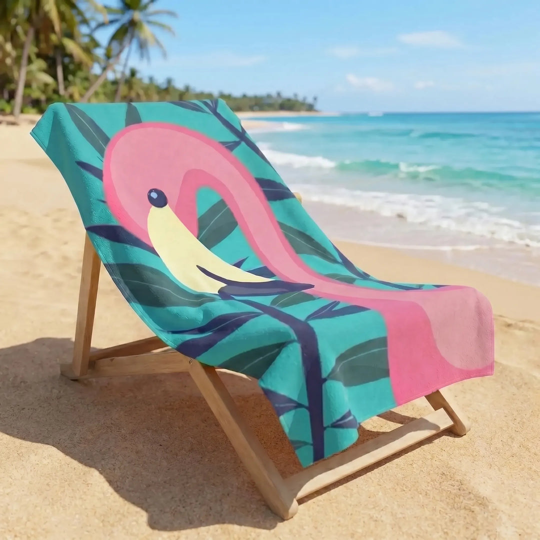 Lightweight Quick-Dry Beach Towel - Flaminga