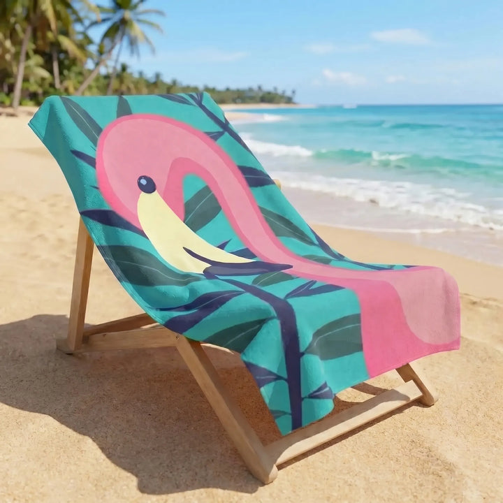 Lightweight Quick-Dry Beach Towel - Flaminga