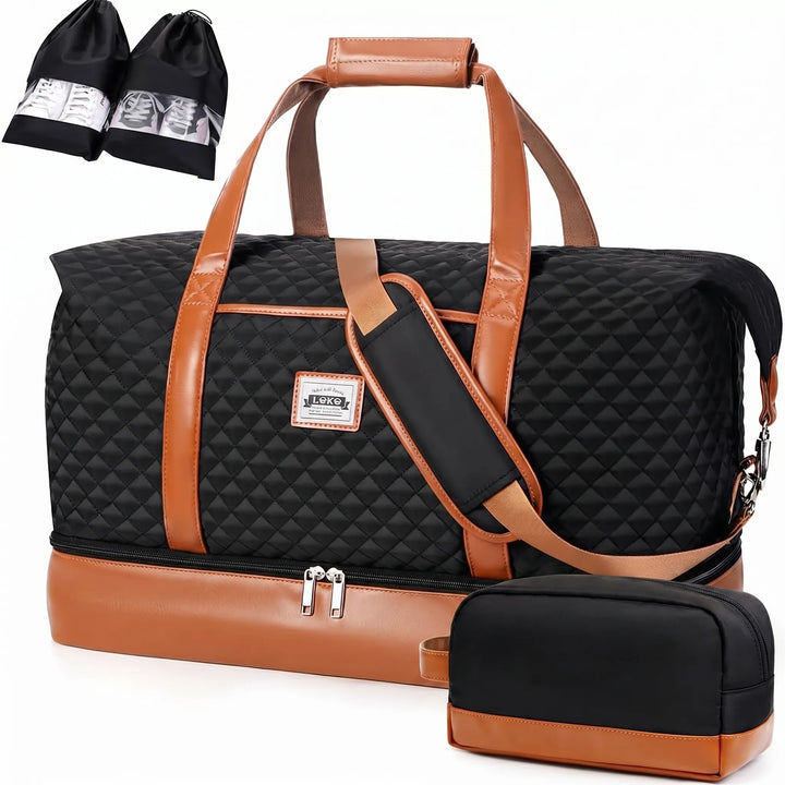 Quilted Weekender Bag Set - Valora