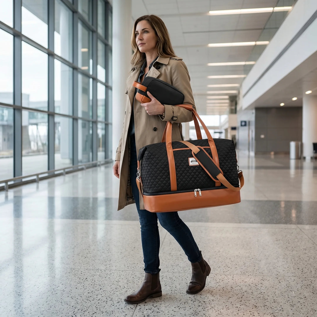 Quilted Weekender Bag Set - Valora