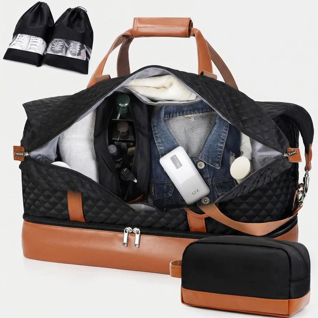 Quilted Weekender Bag Set - Valora