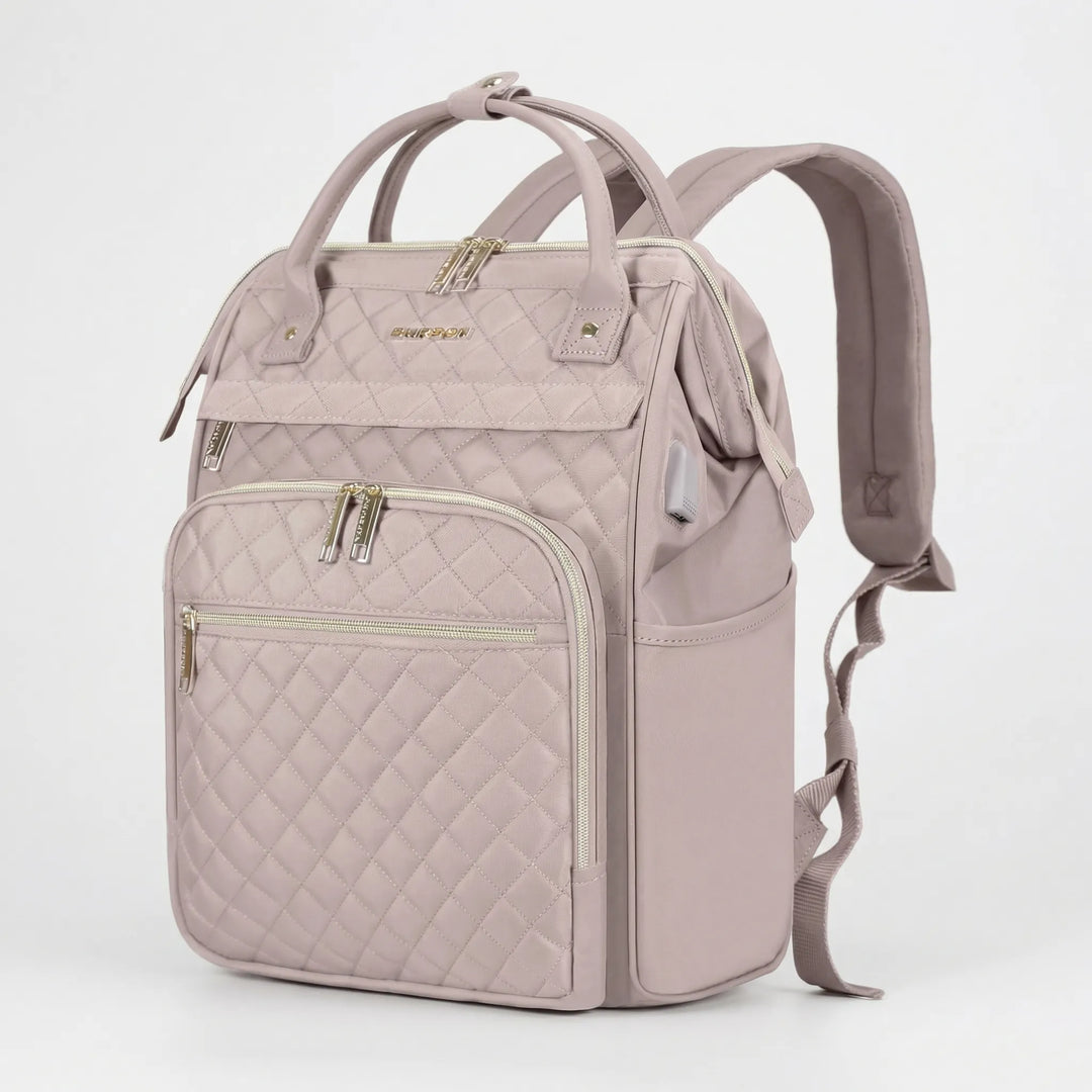 Expandable Quilted Laptop Backpack - Quiltrex