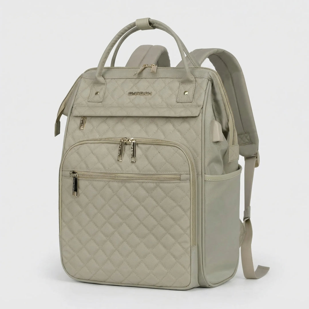 Expandable Quilted Laptop Backpack - Quiltrex