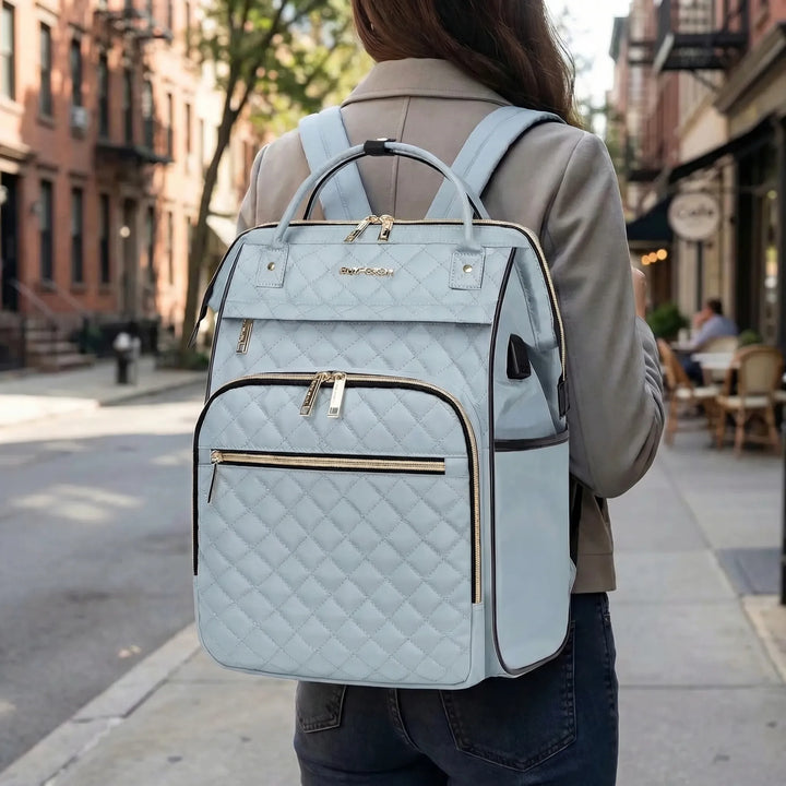 Expandable Quilted Laptop Backpack - Quiltrex