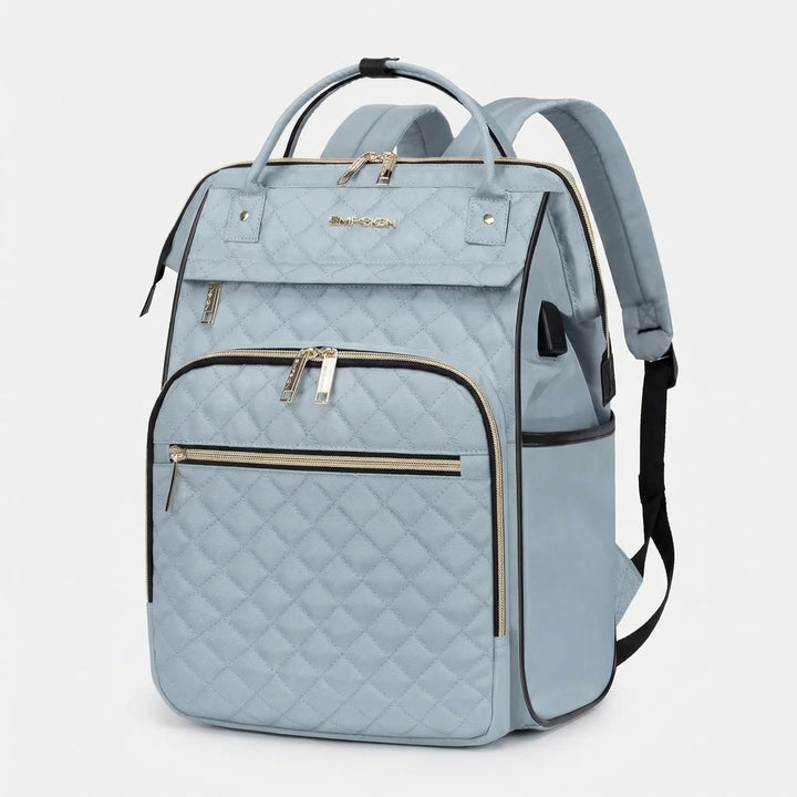 Expandable Quilted Laptop Backpack - Quiltrex