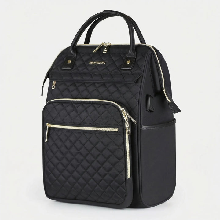 Expandable Quilted Laptop Backpack - Quiltrex