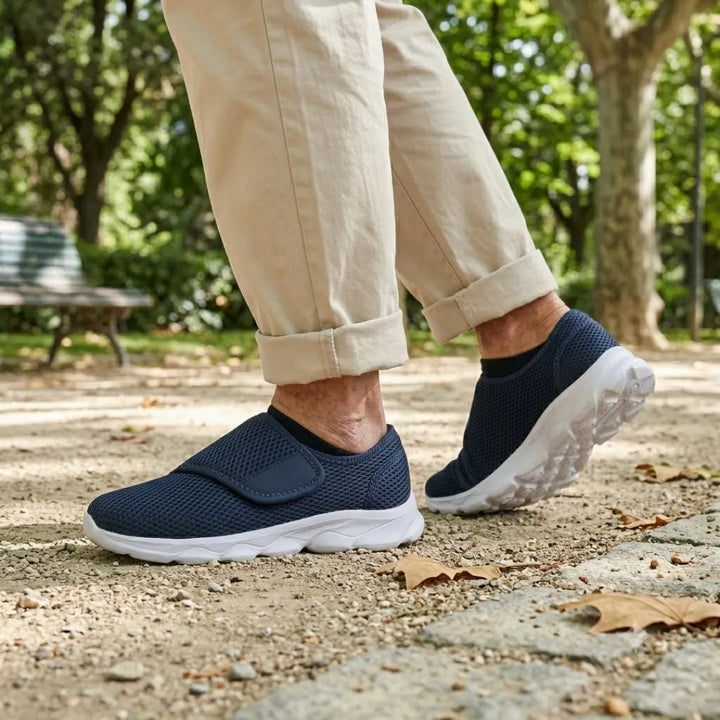 Comfort Orthopedic Walking Shoes with Hook-and-Loop Strap for Wide or Swollen Feet 2