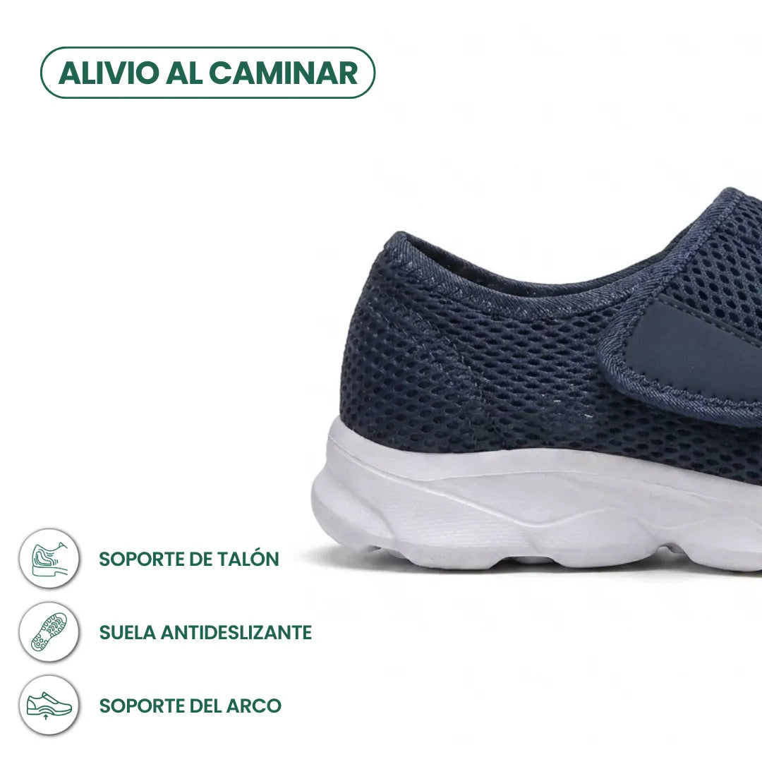 Comfort Orthopedic Walking Shoes with Hook-and-Loop Strap for Wide or Swollen Feet 4