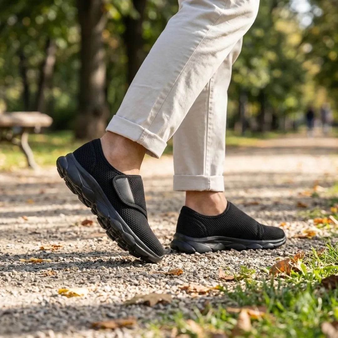Comfort Orthopedic Walking Shoes with Hook-and-Loop Strap for Wide or Swollen Feet 11