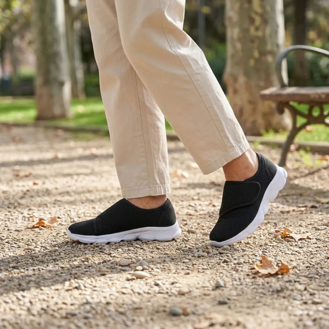 Comfort Orthopedic Walking Shoes with Hook-and-Loop Strap for Wide or Swollen Feet 20