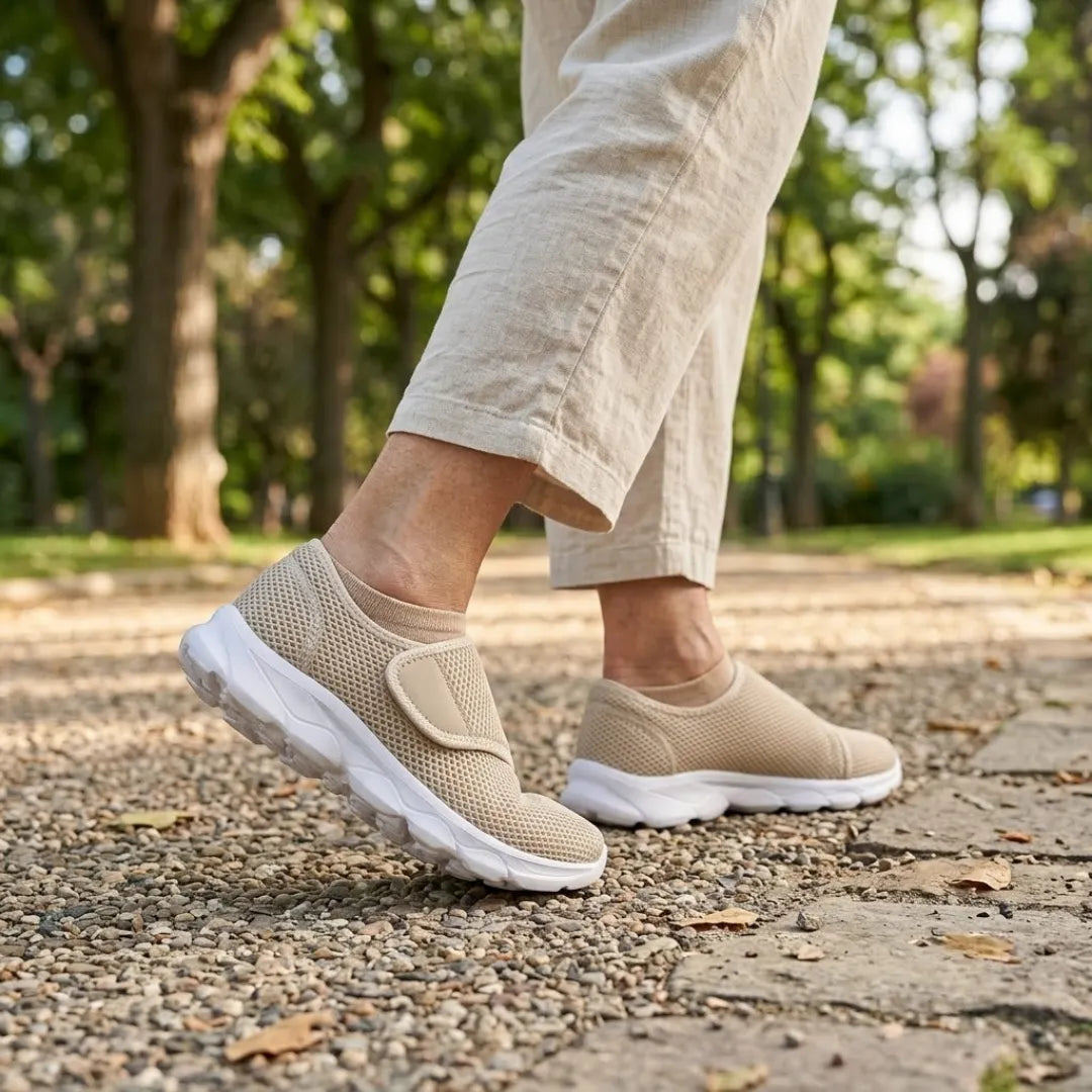 Comfort Orthopedic Walking Shoes with Hook-and-Loop Strap for Wide or Swollen Feet 29