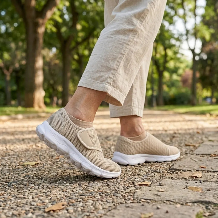 Comfort Orthopedic Walking Shoes with Hook-and-Loop Strap for Wide or Swollen Feet 29