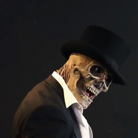 Realistic Skeleton Halloween Mask with Brains for Adults 3