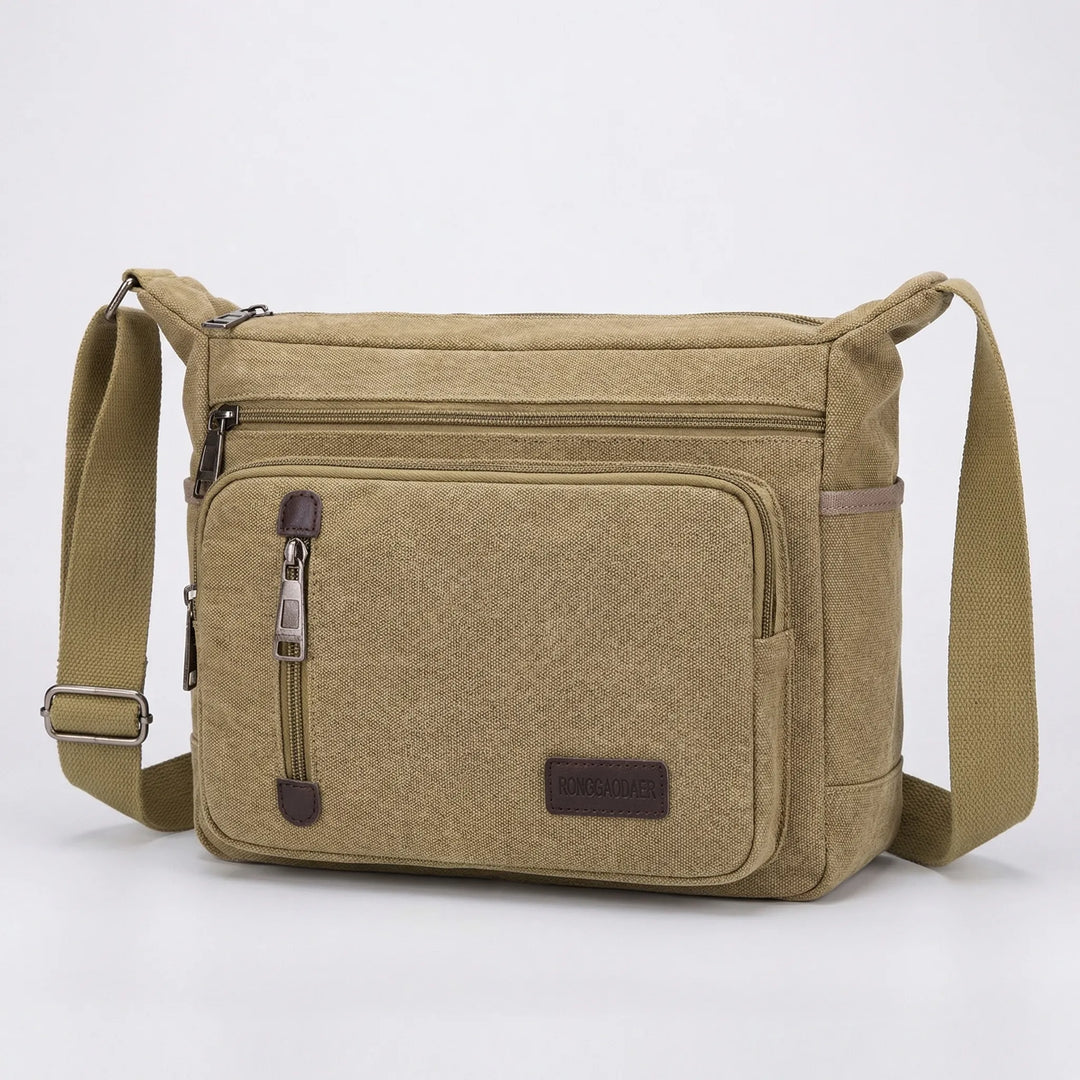 Retro-Style Crossbody Messenger Bag - Traverso