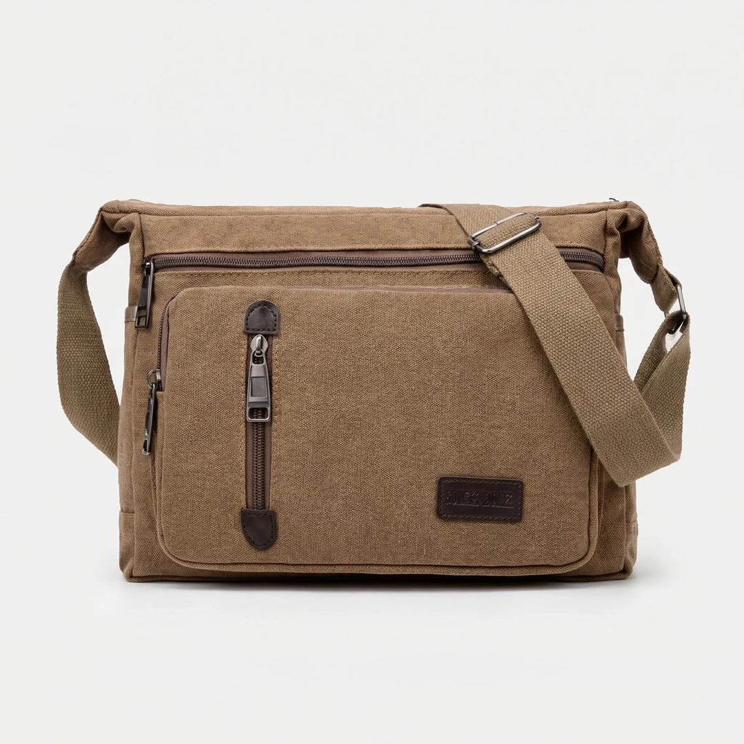 Retro-Style Crossbody Messenger Bag - Traverso