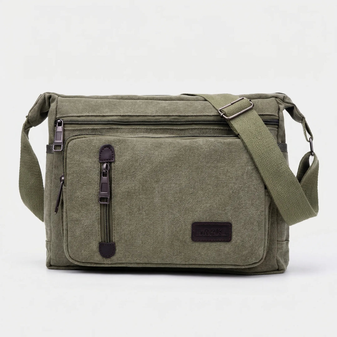 Retro-Style Crossbody Messenger Bag - Traverso