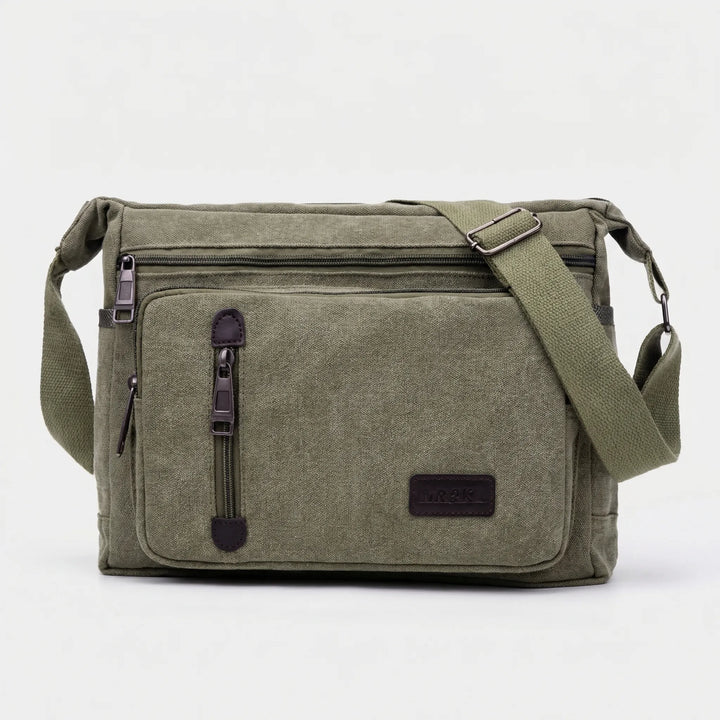 Retro-Style Crossbody Messenger Bag - Traverso