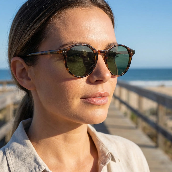 Retro Round Frame Sunglasses - Lumura
