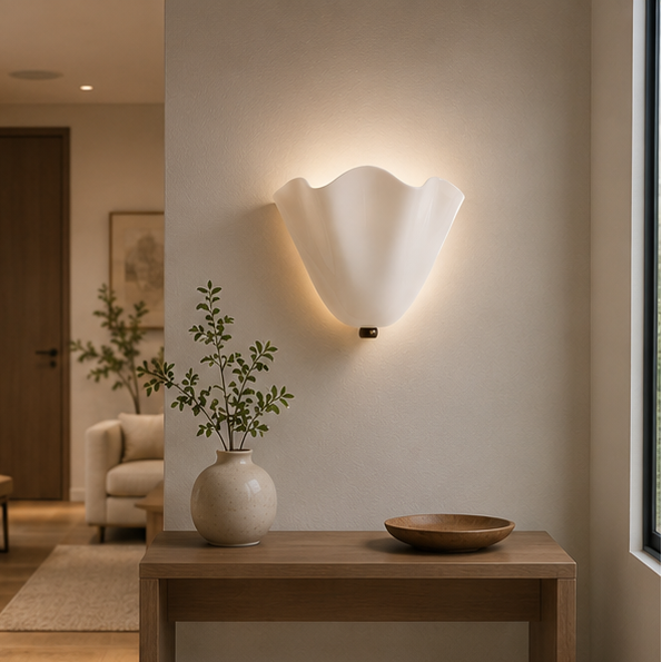 Retro Stained Glass Wall Sconce with Warm LED Light for Elegant Home Decor 8
