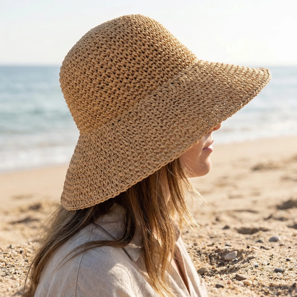Retro Style Woven Sun Hat - Solvint