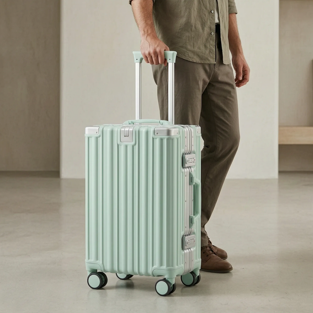 Ribbed Hard Shell Suitcase - Aerogo
