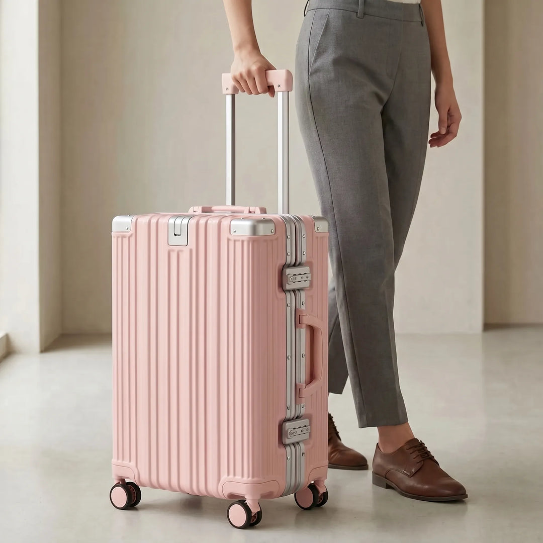 Ribbed Hard Shell Suitcase - Aerogo