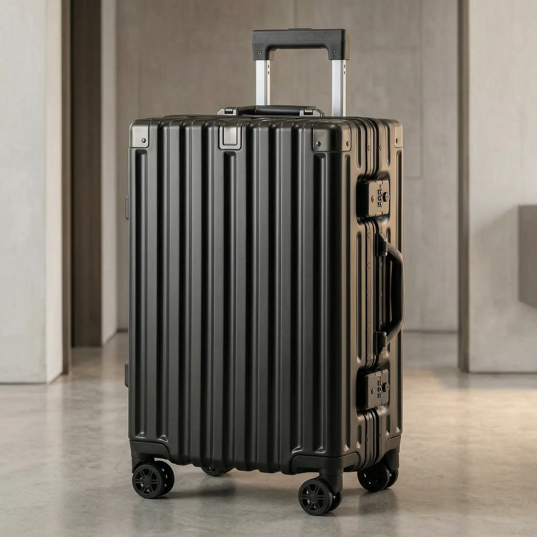 Ribbed Hard Shell Suitcase - Omnirove