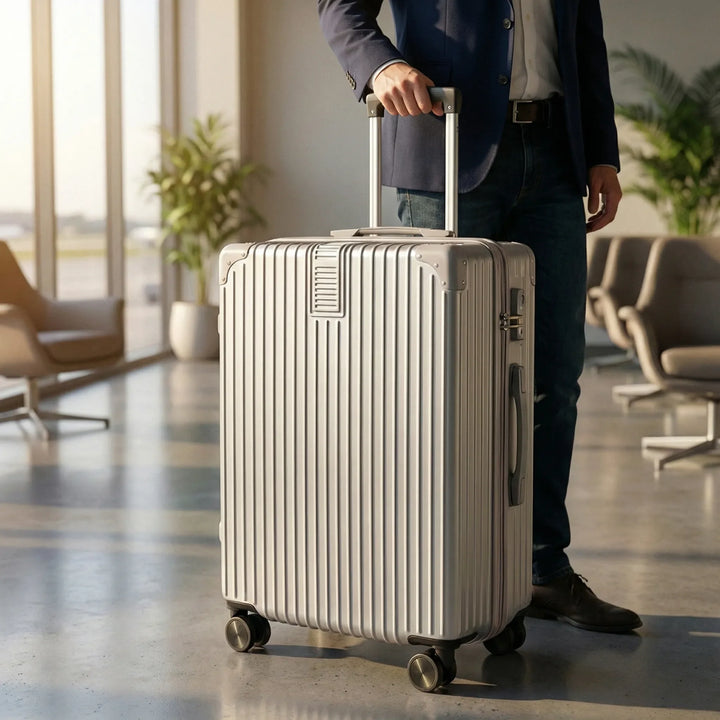 Ribbed Hard Shell Suitcase - Trekara