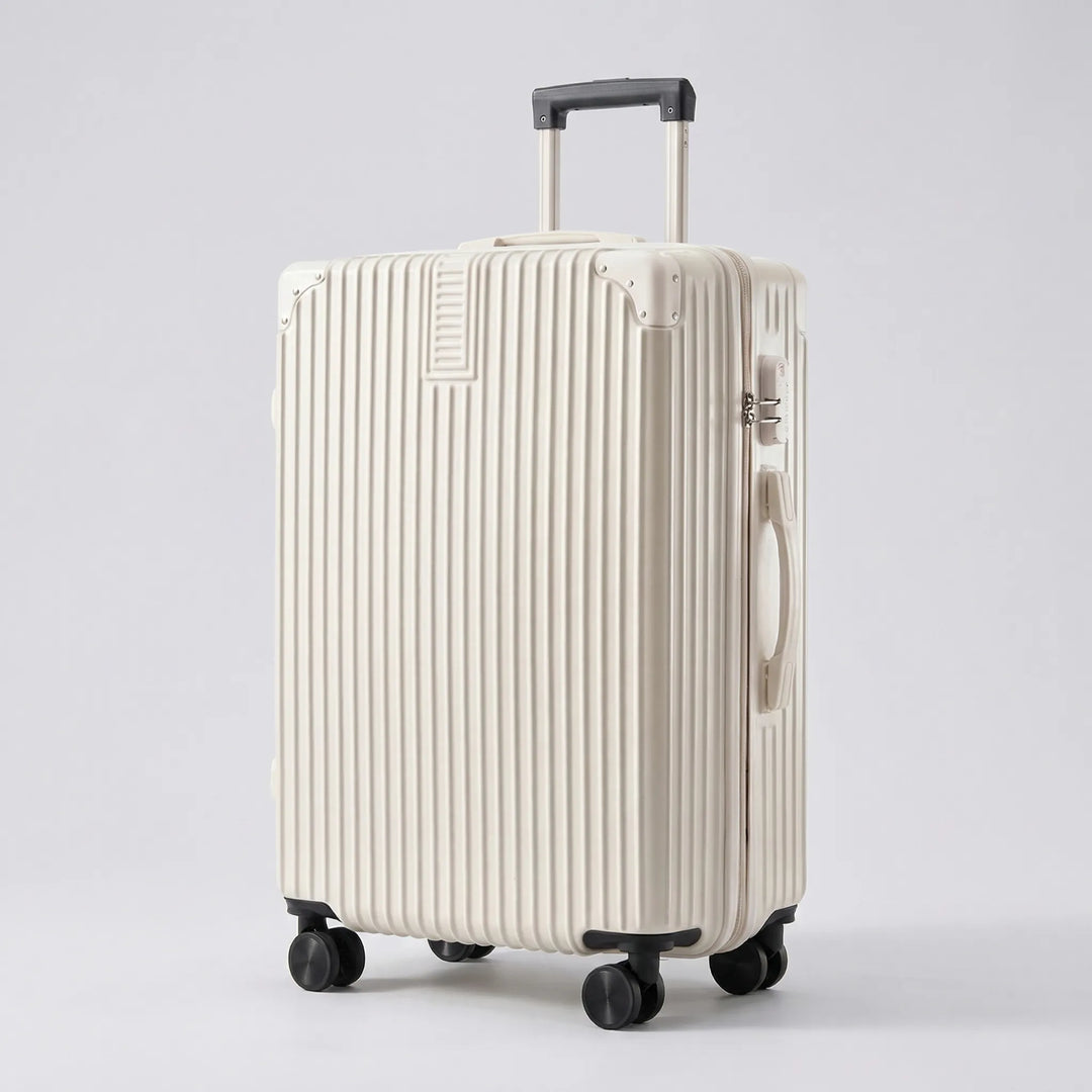 Ribbed Hard Shell Suitcase - Trekara