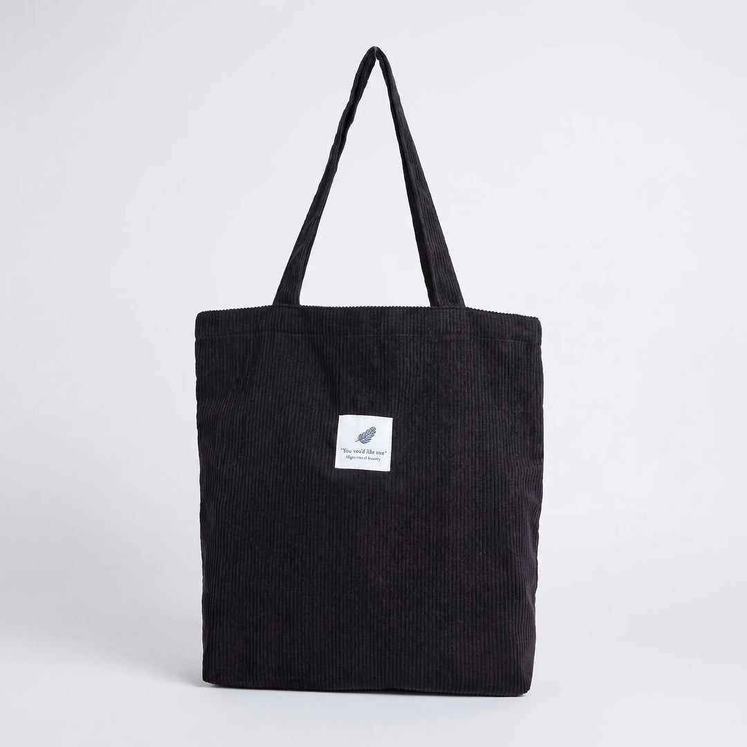 Ribbed Textured Tote - Ribbota