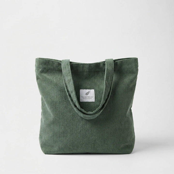 Ribbed Textured Tote - Ribbota