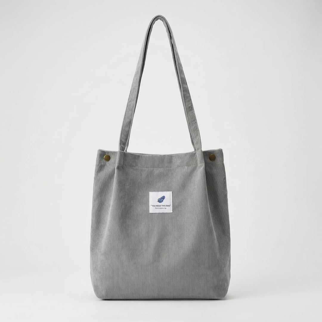 Ribbed Textured Tote - Ribbota