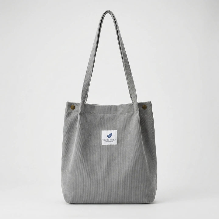 Ribbed Textured Tote - Ribbota