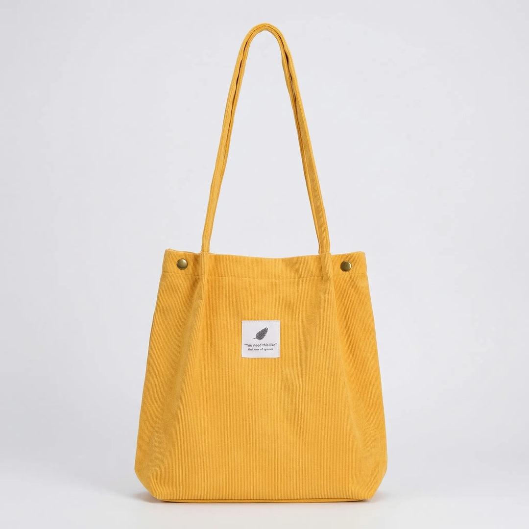 Ribbed Textured Tote - Ribbota