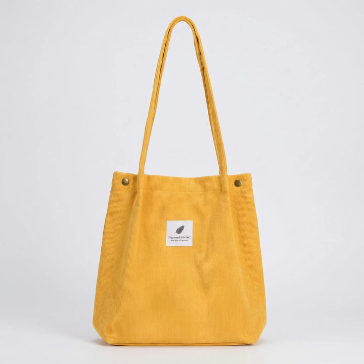 Ribbed Textured Tote - Ribbota