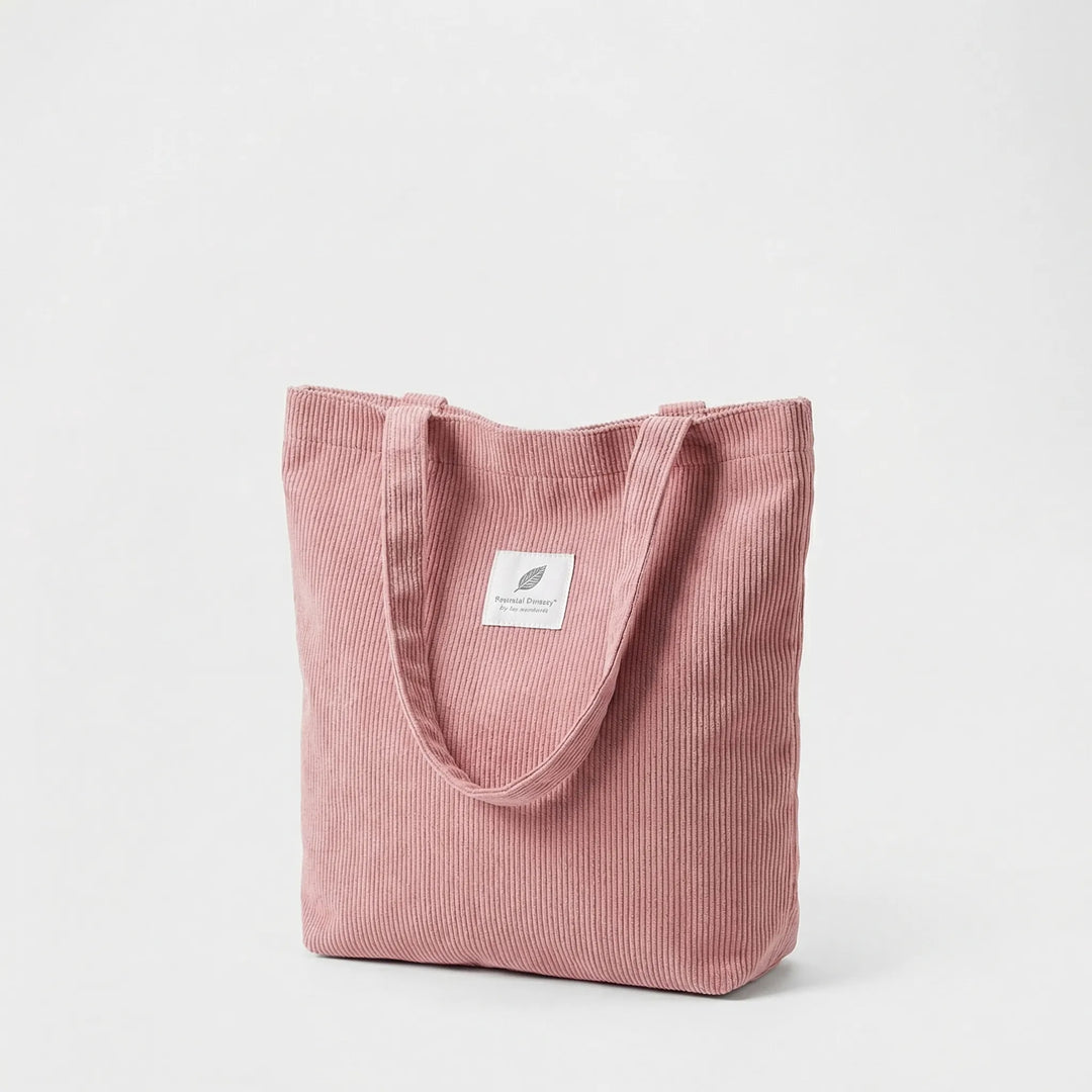 Ribbed Textured Tote - Ribbota