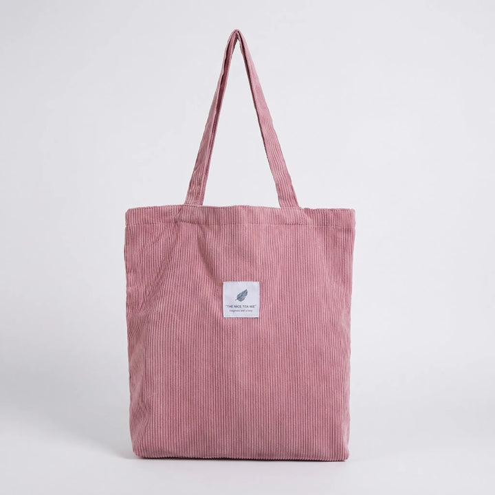 Ribbed Textured Tote - Ribbota