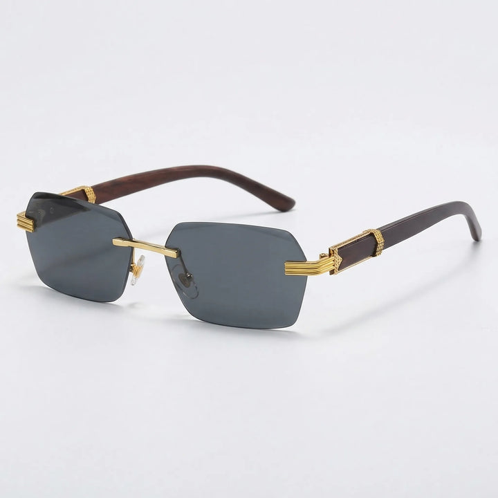 Rimless Rectangular Sunglasses - LuminaShade
