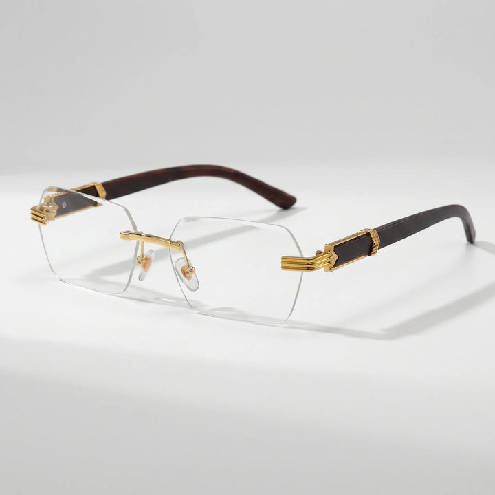 Rimless Rectangular Sunglasses - LuminaShade