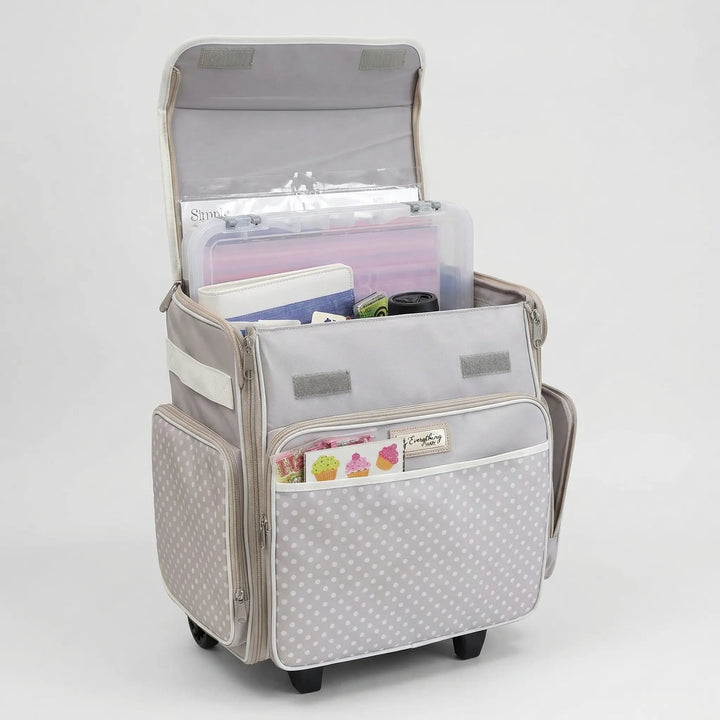 Foldable Wheeled Rolling Craft Tote - Rollova