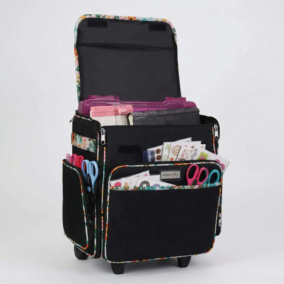 Foldable Wheeled Rolling Craft Tote - Rollova