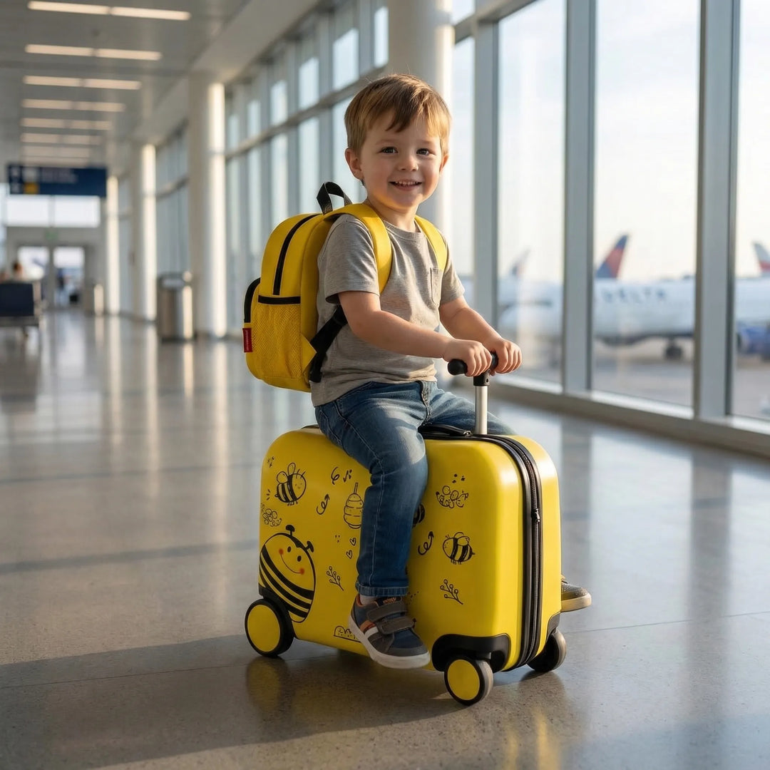 Kids Ride-On Suitcase With Backpack - Ridezee