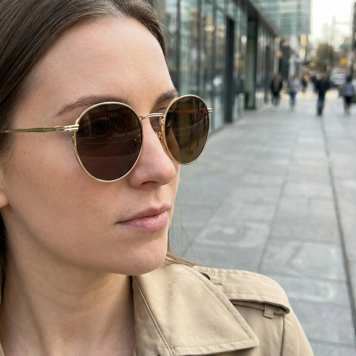 Round Wire Frame Sunglasses - Solarix