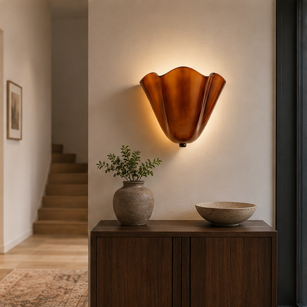 Retro Stained Glass Wall Sconce with Warm LED Light for Elegant Home Decor 7