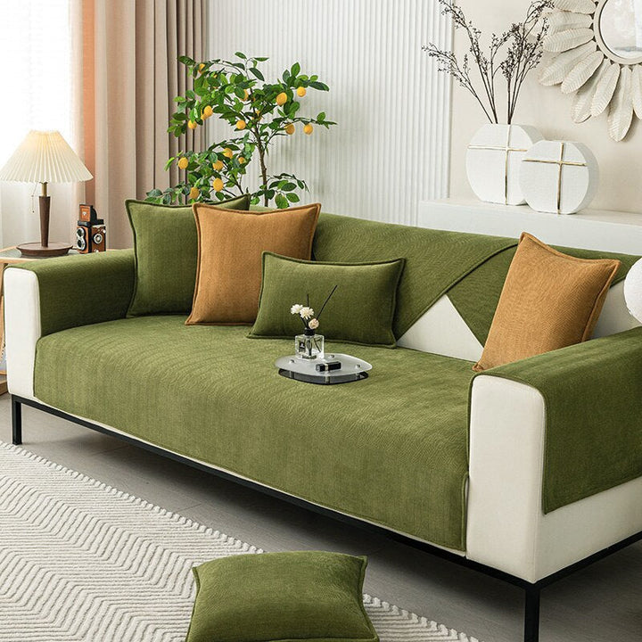 Non-Slip Chenille Sofa Cover - Stays in Place, 3 Sizes, Colors 7